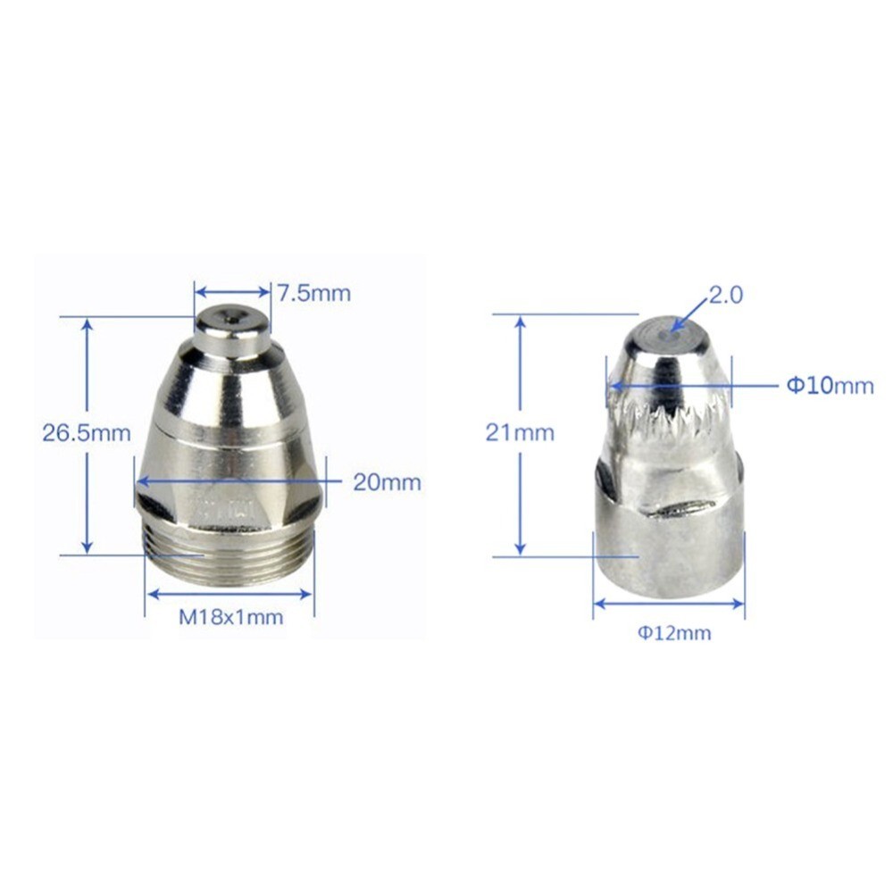10pc Cutter Torch Set For P80 Plasma Cutting Torch Protective Cover And