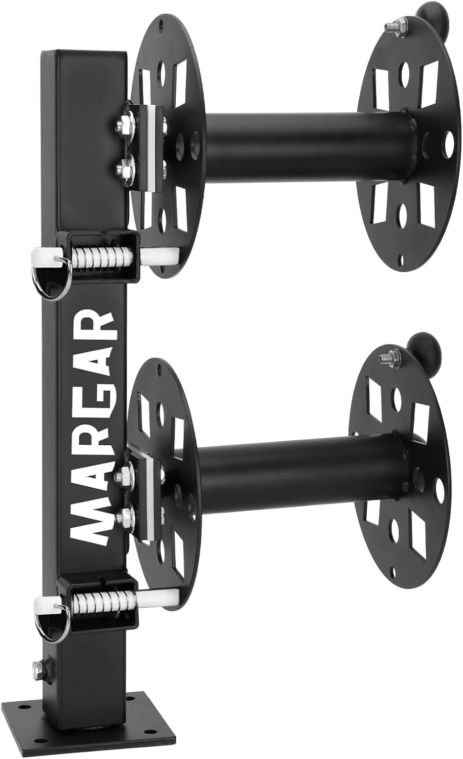 Heavy Duty Double Welding Cable Lead Reel, 360-Degree Adjustable Swivel Base, 10