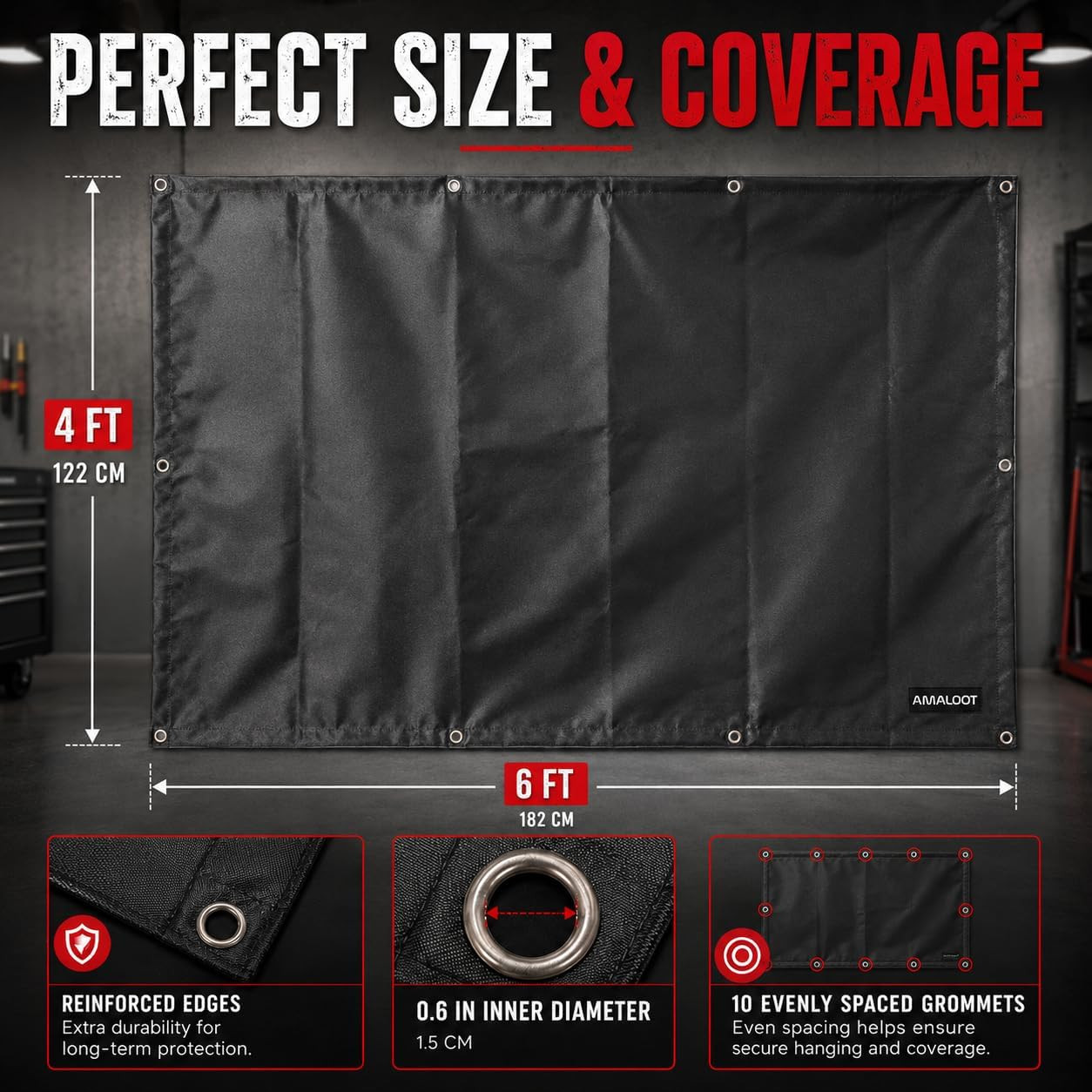 AMALOOT® Heavy Duty Welding Blanket 2-Pack – Silicone Coated Fiberglass Fireproo