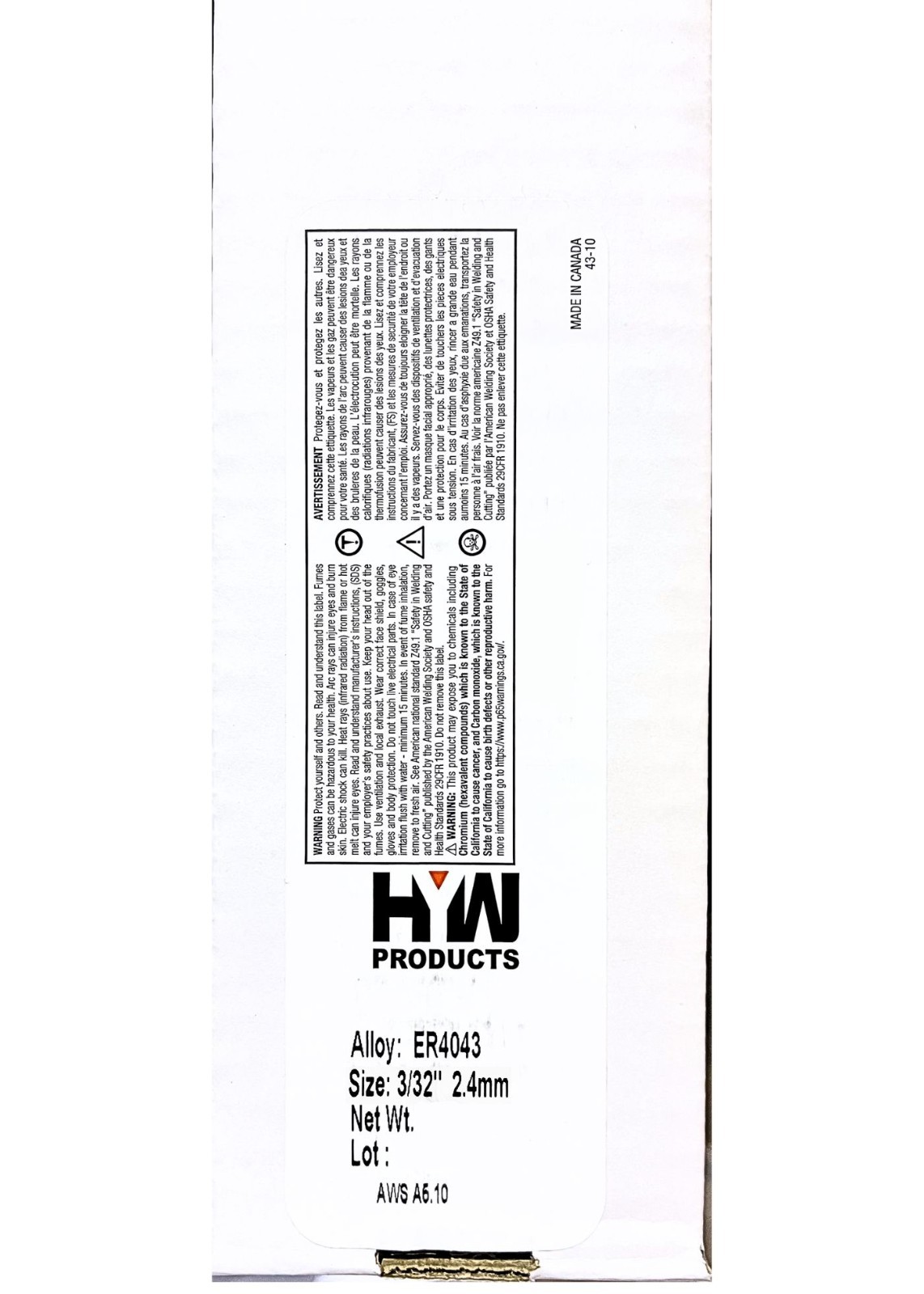 ER4043 Tig 3/32″ Aluminum 36″ Welding Rod (Made in North America) 5-Pound Bundle