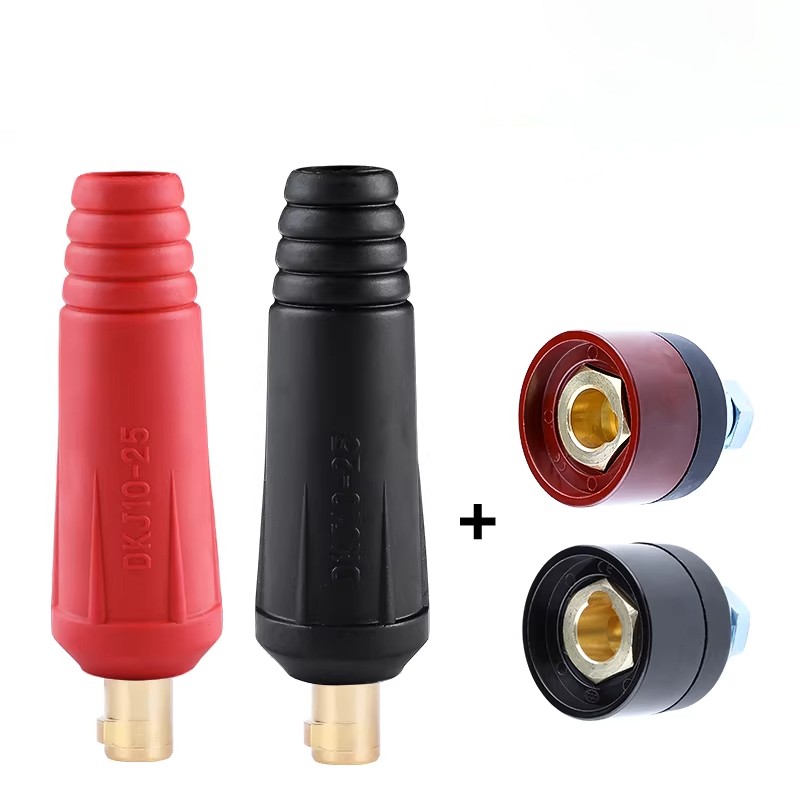 Copper DKJ Male Female Cable Connector Welder Quick Fitting Socket Plug Welding