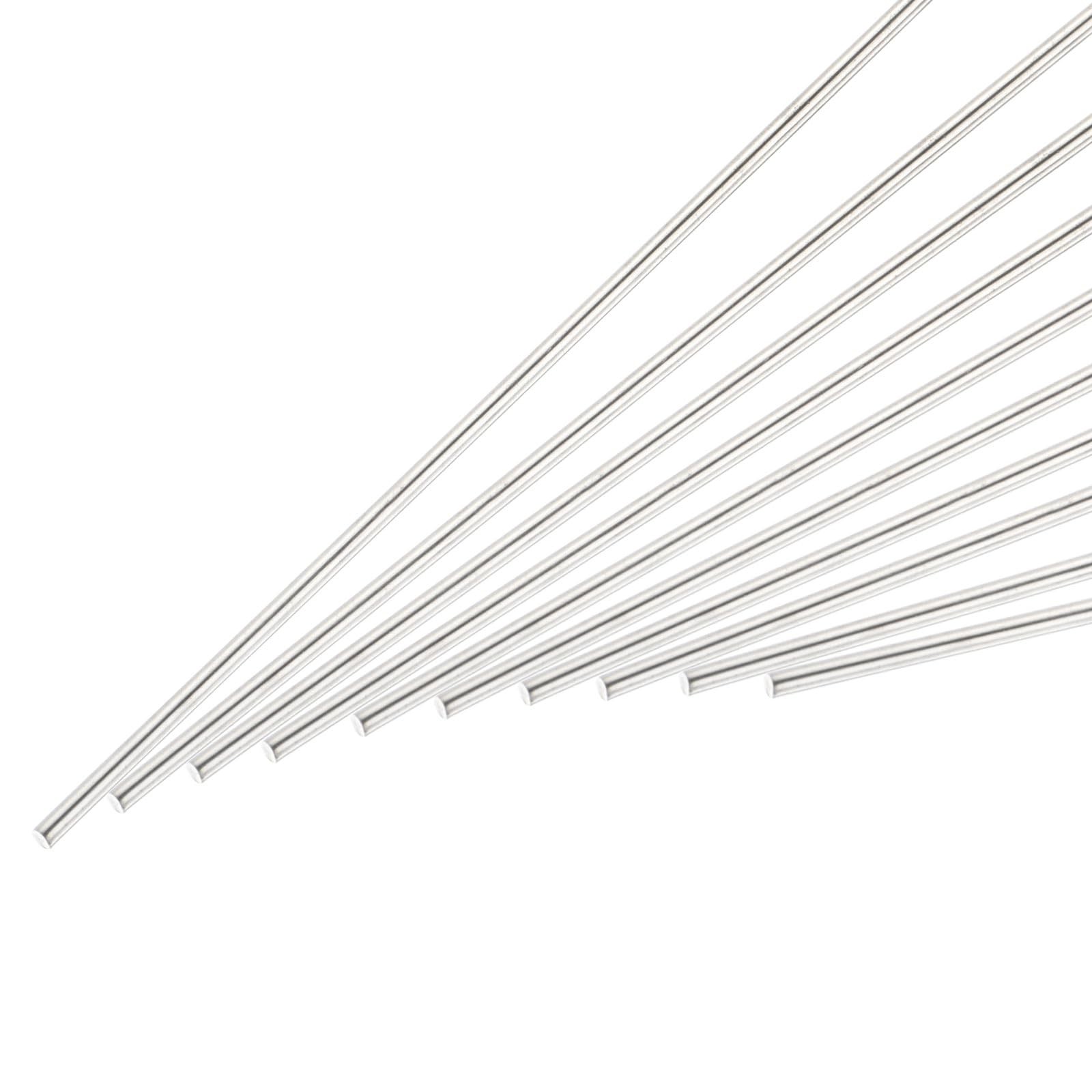 uxcell 2mm x 100mm Stainless Steel Round Rod, Metal x 100mm, silver tone