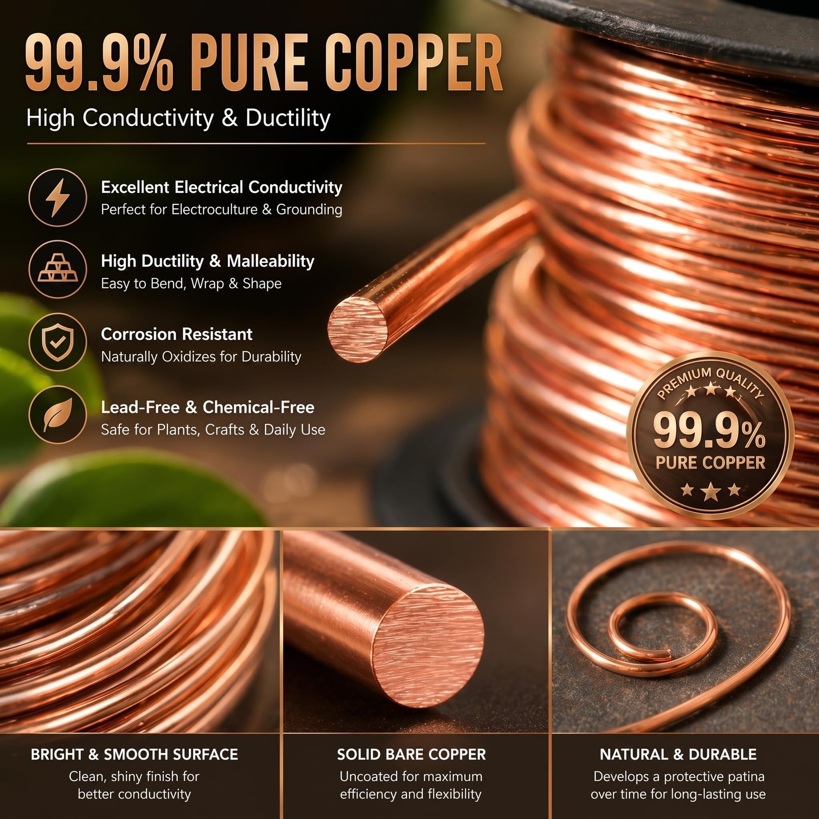 Therwen 100ft 24 Gauge Copper Wire for 24 Gauge, 100ft, as pictures show