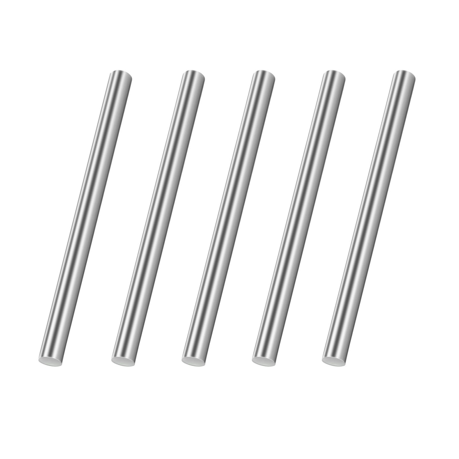 MewuDecor 3mm x 150mm 304 Stainless Steel Round Rod, x 150mm, Silver