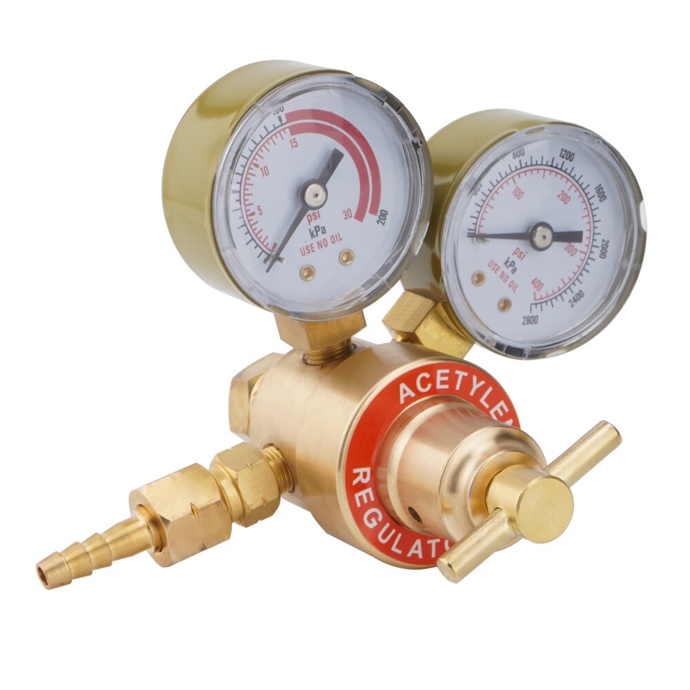 Oxygen and Acetylene Regulators Welding Gas Gauges Pair CGA540 and CGA200