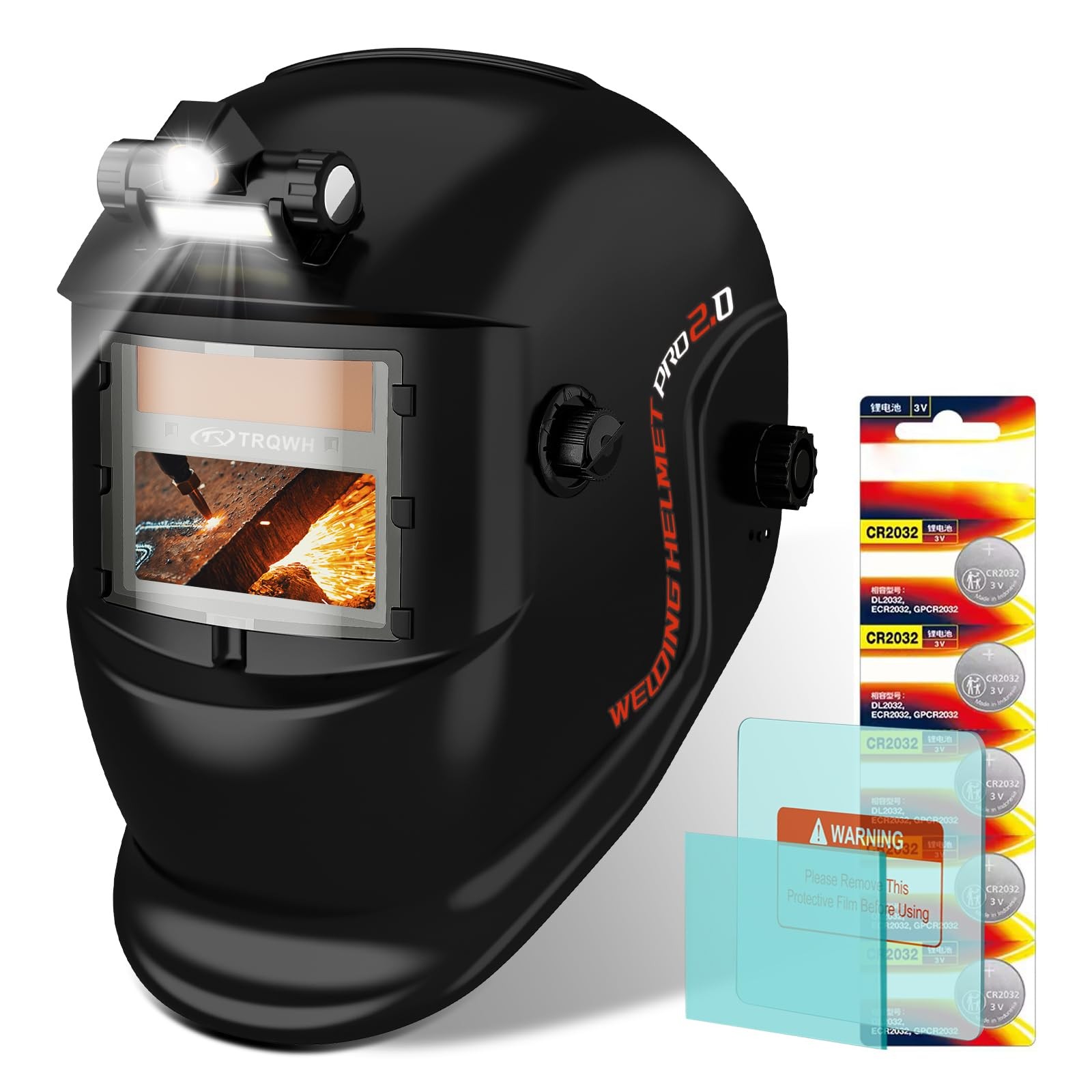TRQWH Welding Helmet with Light True Color Auto Darkening Helmets…