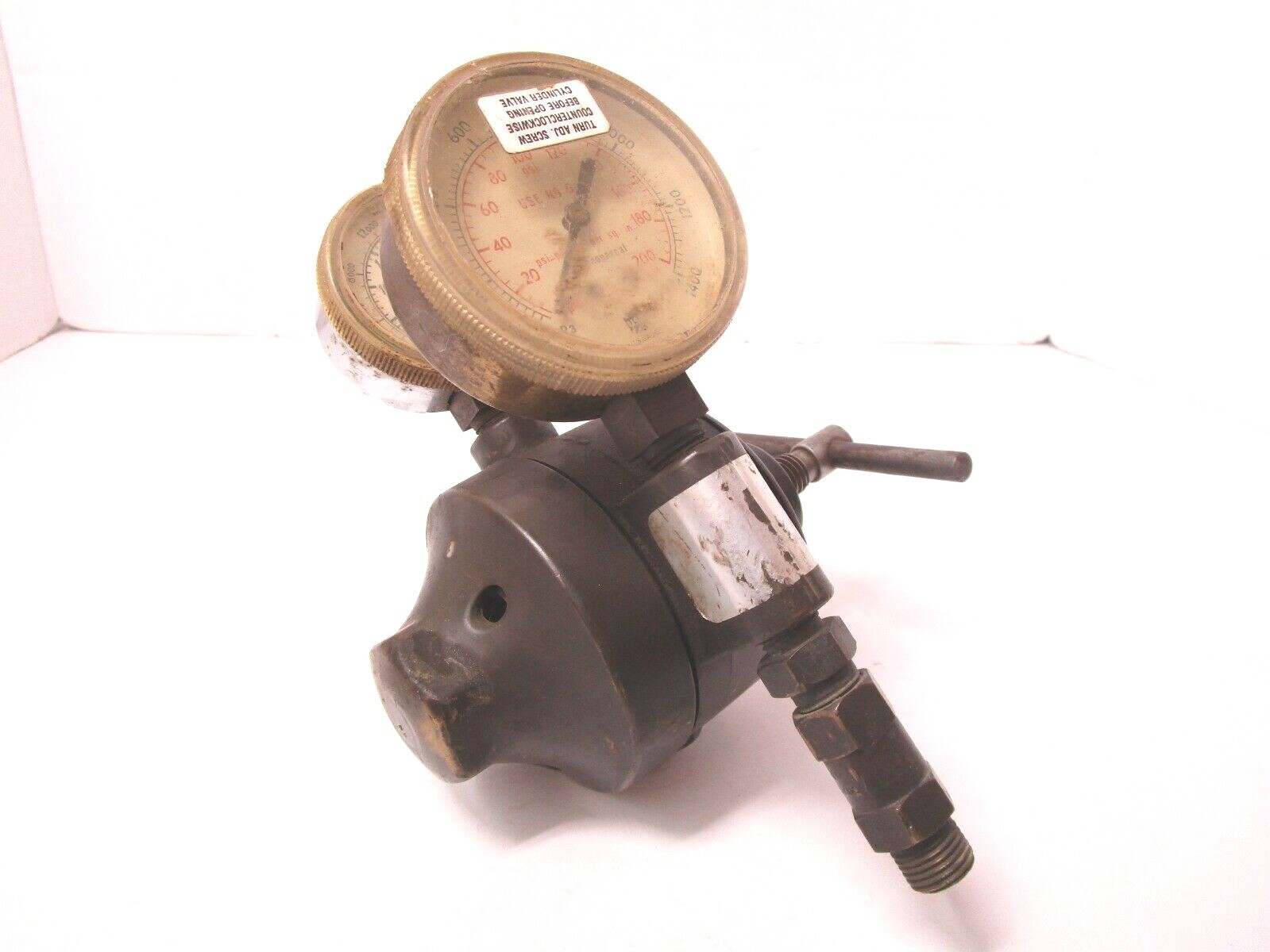 Airco Oxygen Regulator Gauge Brass 841-0218 Welding Equipment Cutting Torch