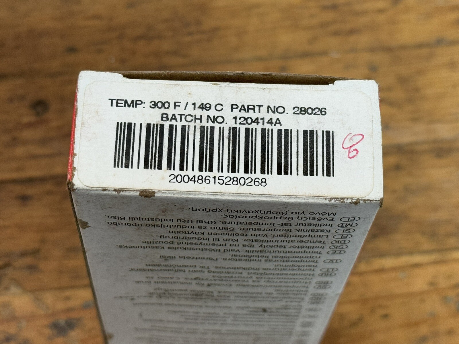 BOX OF 8 TEMPIL INC. 28026 TEMPILSTIK TEMPERATURE INDICATORS 300°F / 149°C