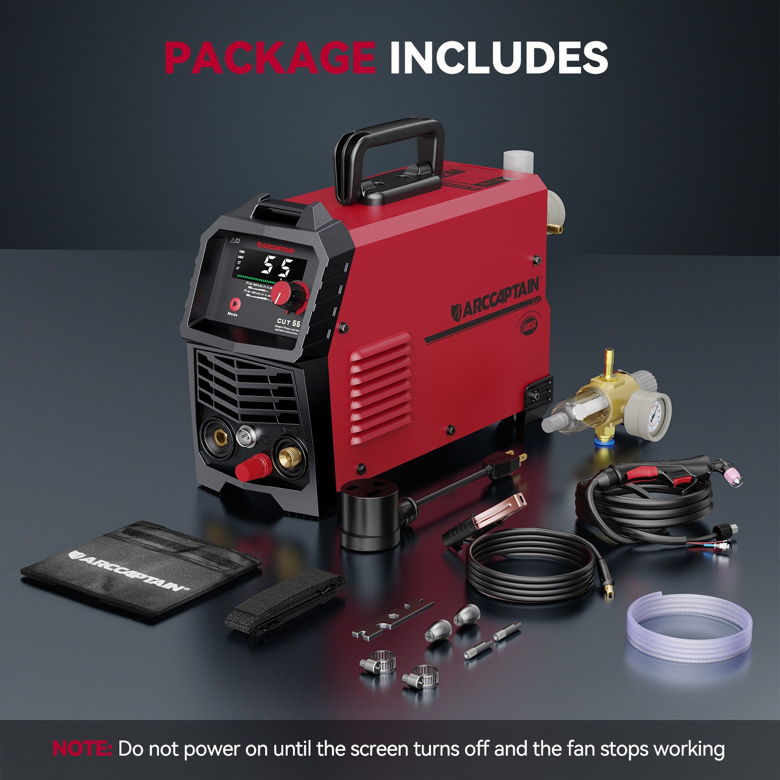 ARCCAPTAIN 55A Plasma Cutter Large LED Display Non-Touch Pilot ARC 120V/240V New
