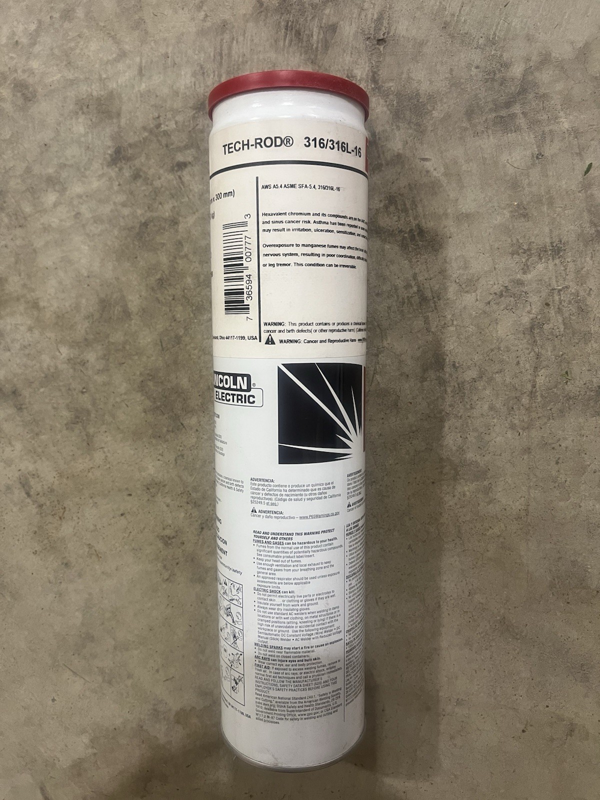 Lincoln electric Tech-Rod 316/316L-16 3/32×12 8lb EL316L16093632