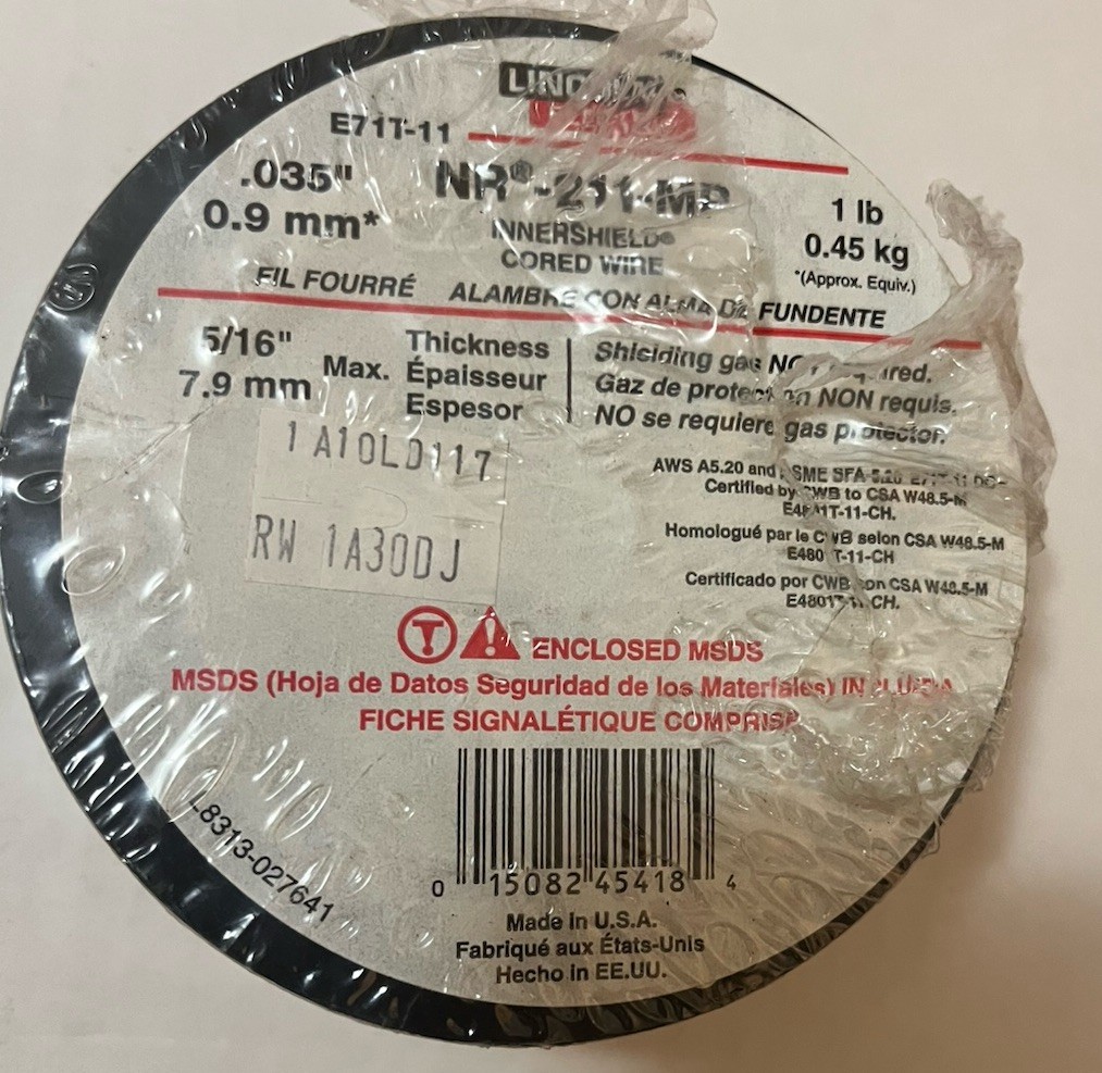 Lincoln Electric Innershield NR211 Flux-Corded Welding Wire, 1lb Brand New!