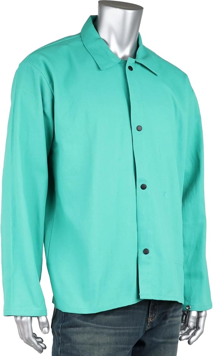 IRONCAT Economy FR Treated Cotton Welders Jacket – 30″, Green, 4XL
