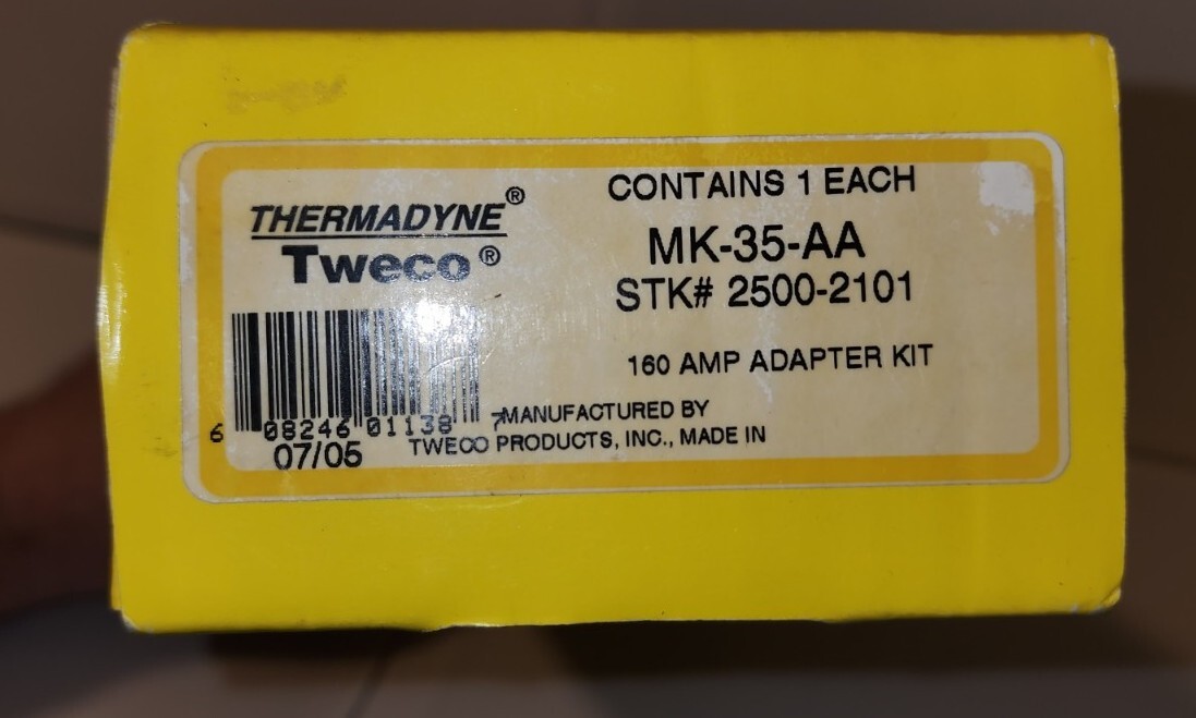 Genuine Tweco MK-35-AA Wire Feed Adaptor Kit 2500-2101 160 AMP Adapter Kit