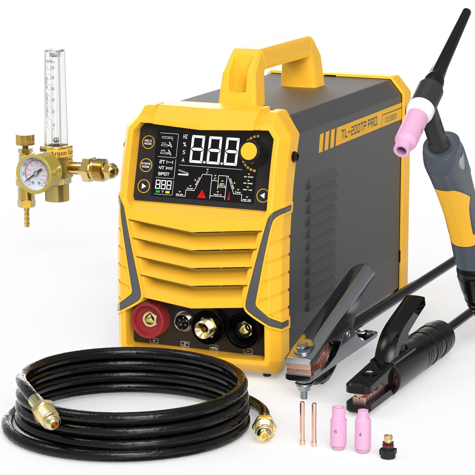 TOOLIOM 200A TIG Welder DC TIG/Spot TIG/Pulse TIG/Stick 110&220V Welding Kits