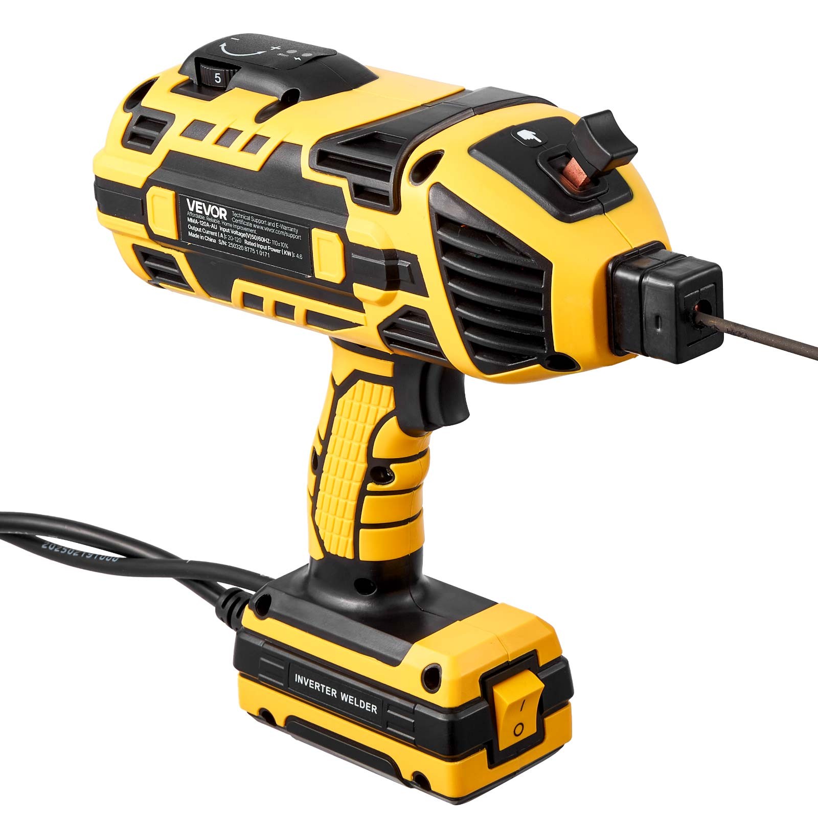 VEVOR Portable Handheld Welding Machine 20-120A with 5-Level Current Adjustment