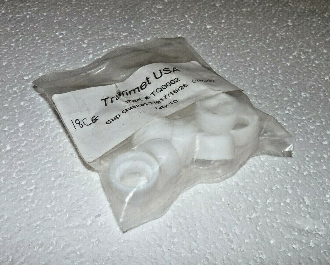 Triafimet TQ0002 Cup Gasket for Welding Gun 17 18 & 26 GTAW TIG PACK OF 10 NEW