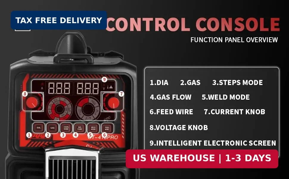 Plasma Cutter Welder Combo Gas MIG/Gasless MIG/HF TIG/Stick/CUT 5 in 1 Aluminum