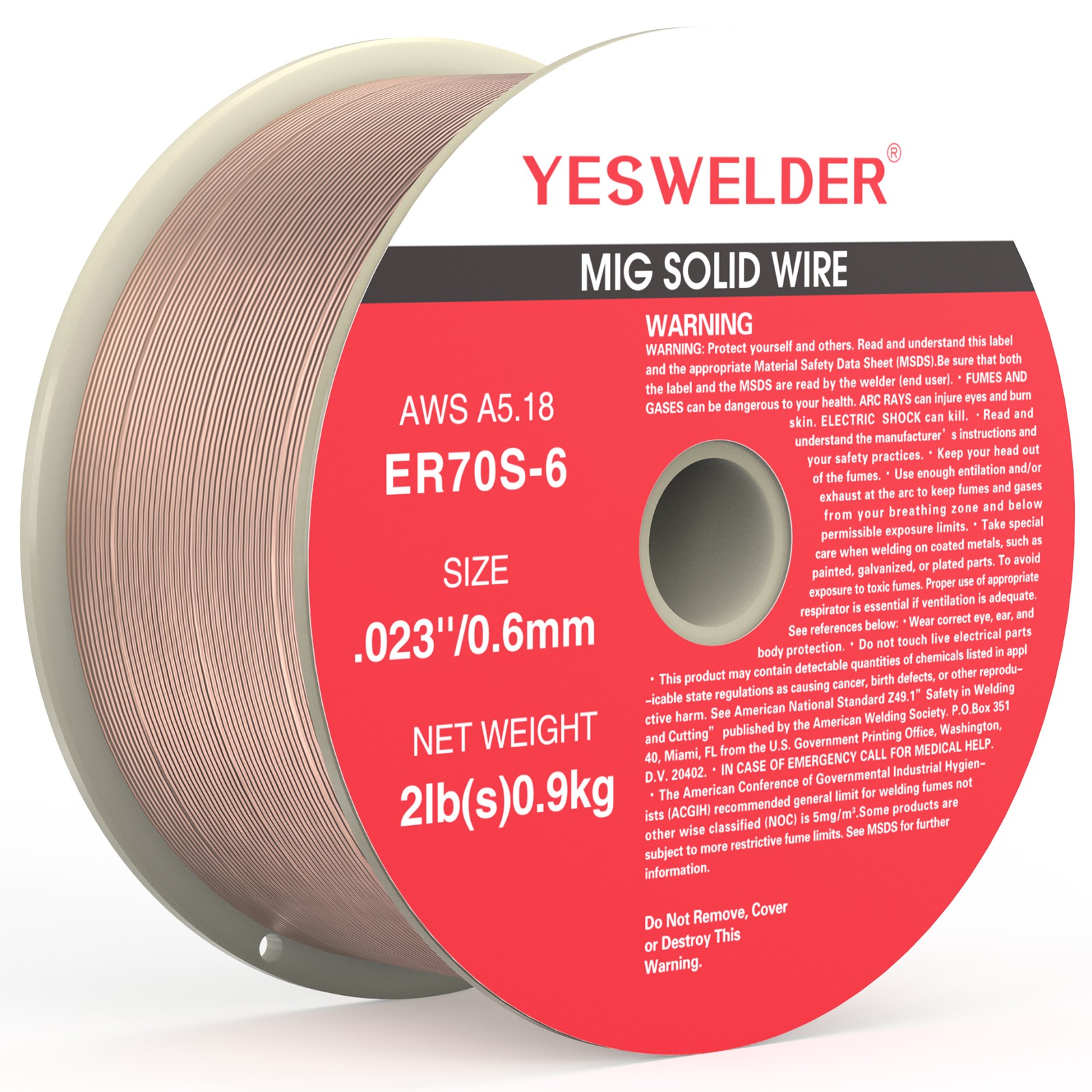 ER70S-6 MIG Solid Wire .023/.030/.035 2/10/44LB Carbon Steel Spool Welding