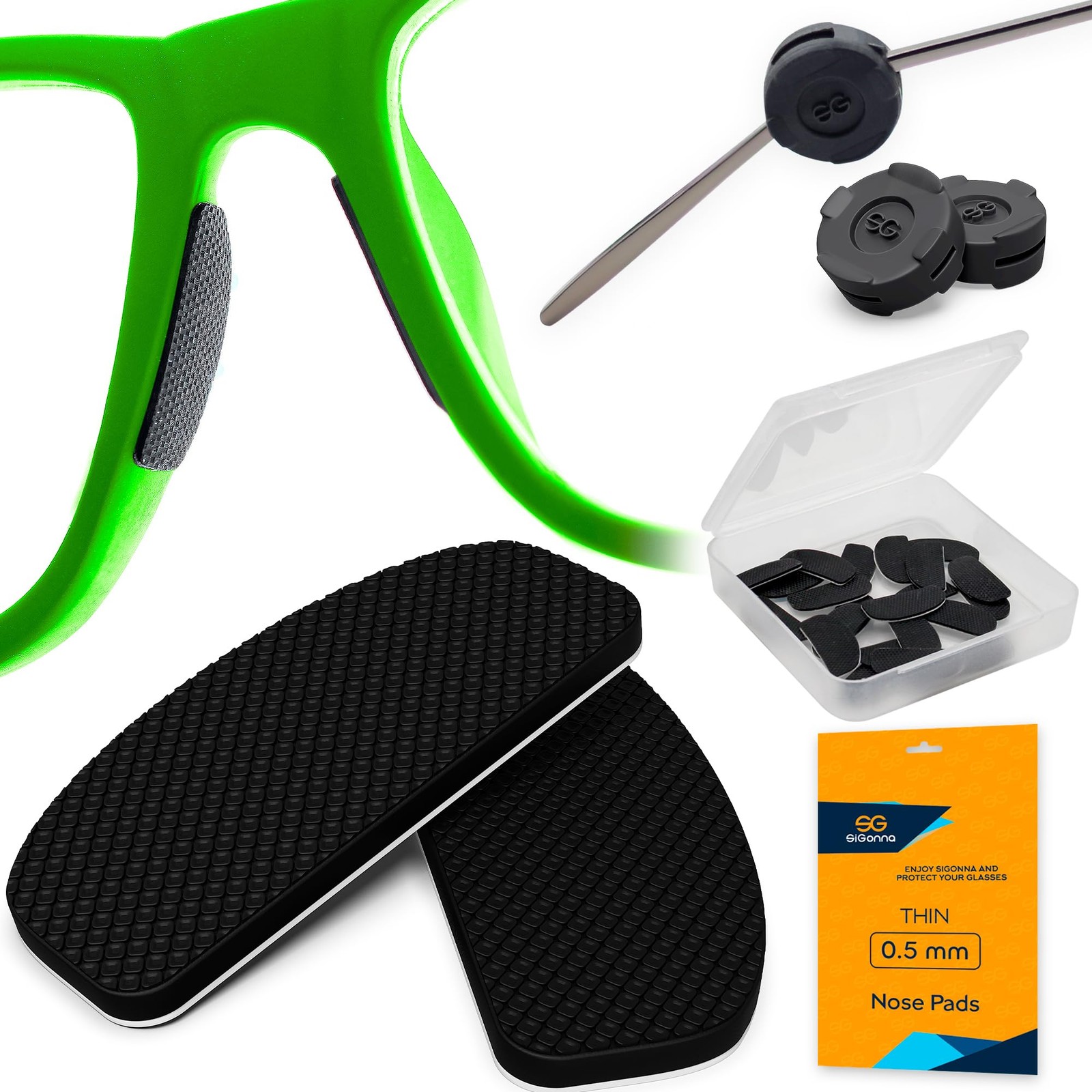 Eyeglass Nose Pads Anti Slip – Eye Glasses Nose Pad 0.5 mm – Silicone Nose Br…