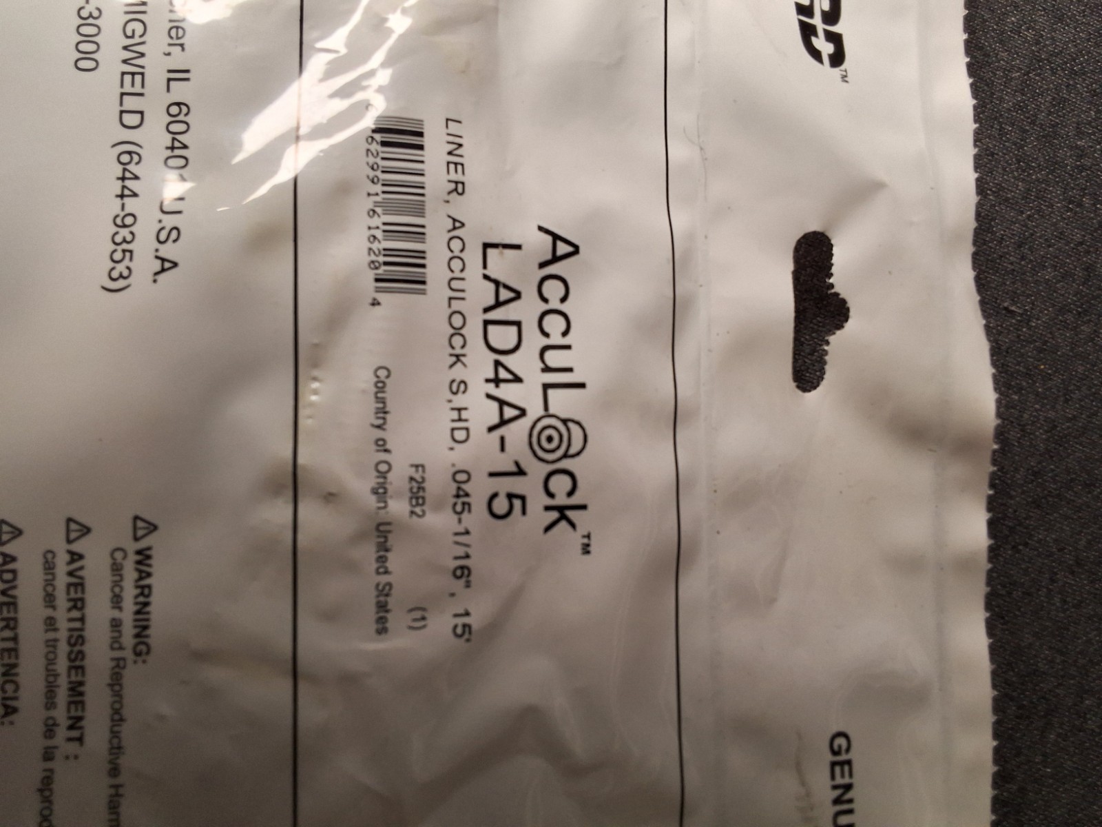 Bernard LAD4A-15 15ft MIG Liner Acculock S HD .045 1/16″ MADE in USA