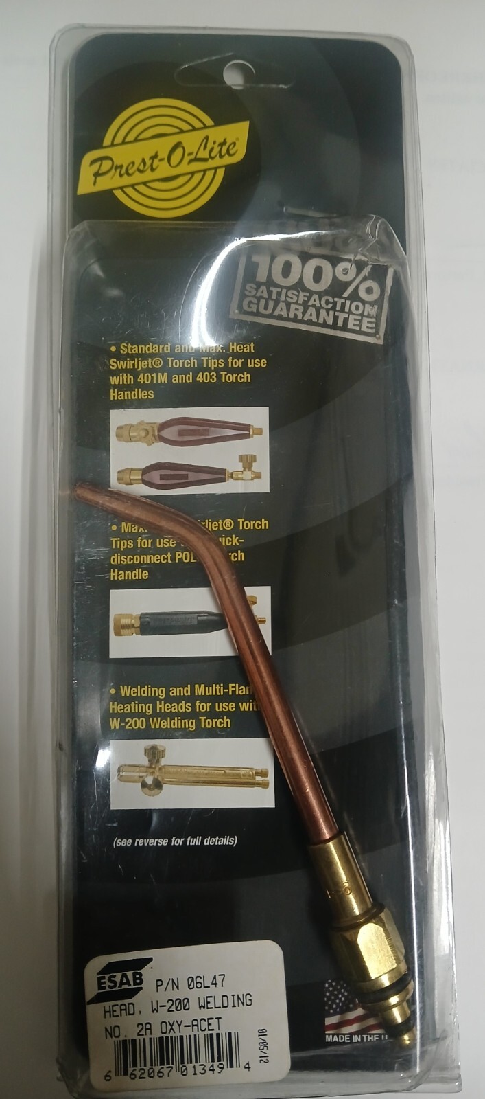 Prest-O-Lite ESAB W-200 #2A Welding Brazing Torch Tip Head Nozzle 06L47