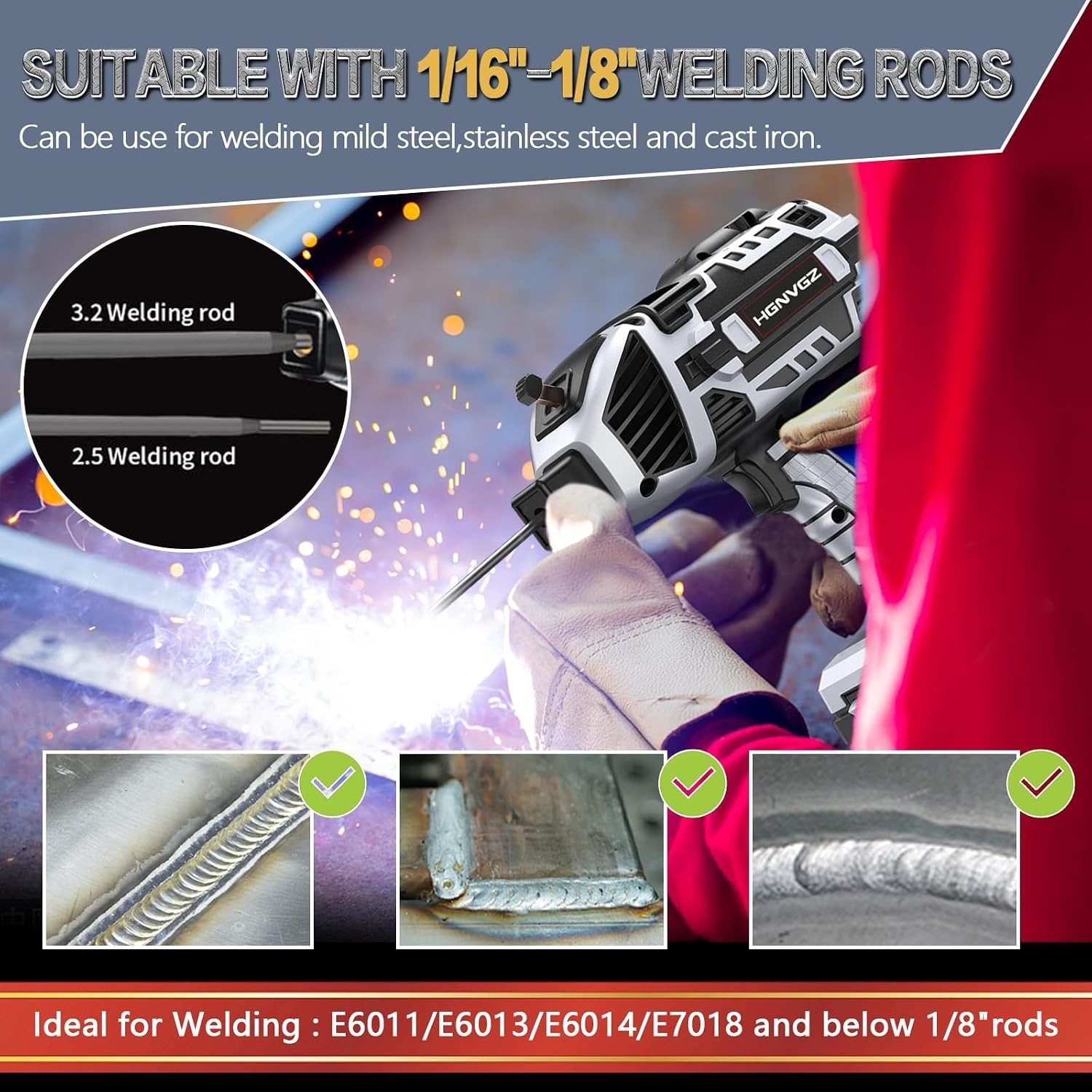 Professional 110V Handheld Welder – 20 Welding Rods & Lifetime Included