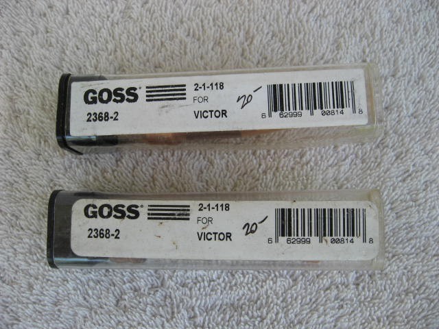 Pair NOS Goss for Victor Acetylene Cutting Tips-2-1-118/2368-2