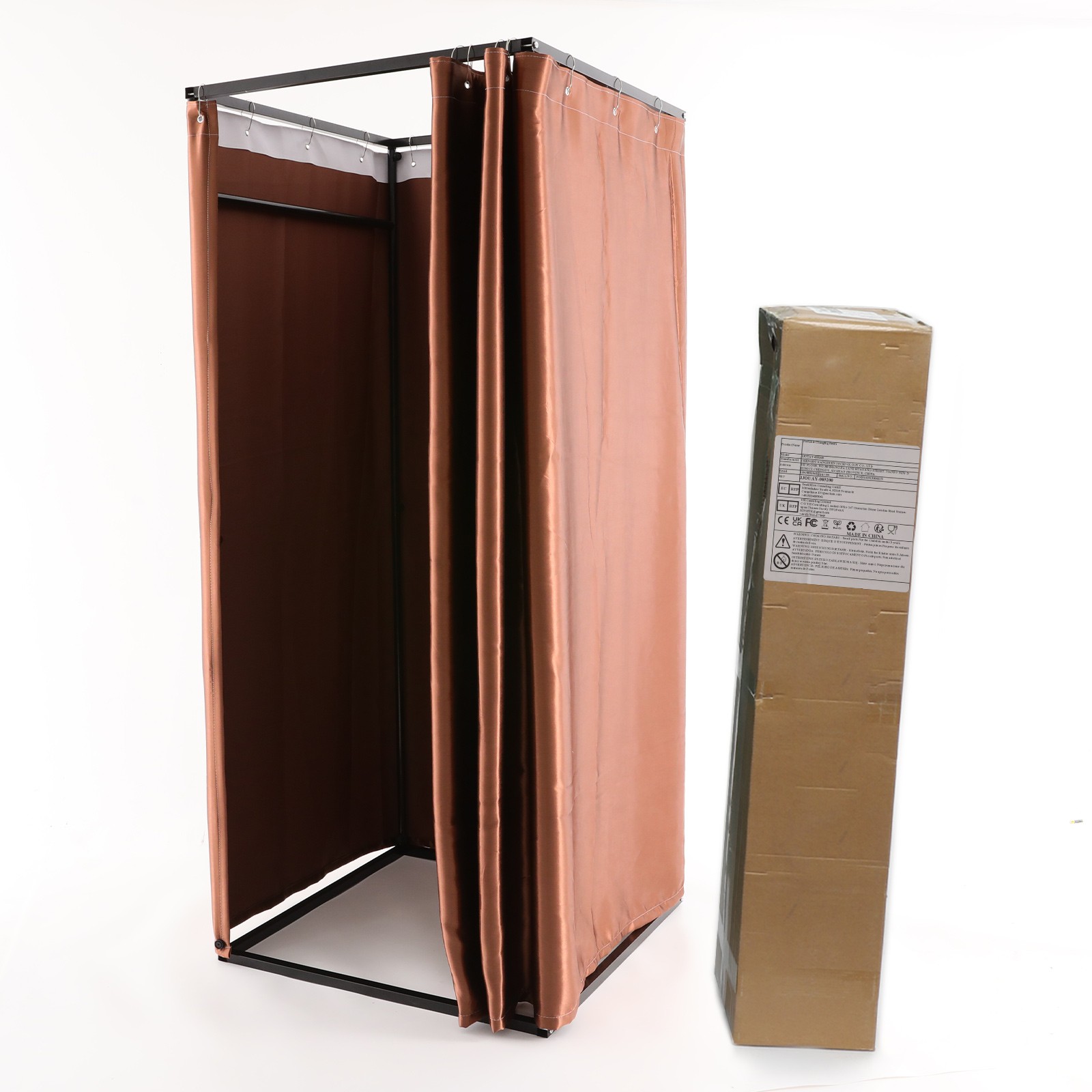 Clothing Store Fitting Room Changing Room with Curtain Freestanding Temporary