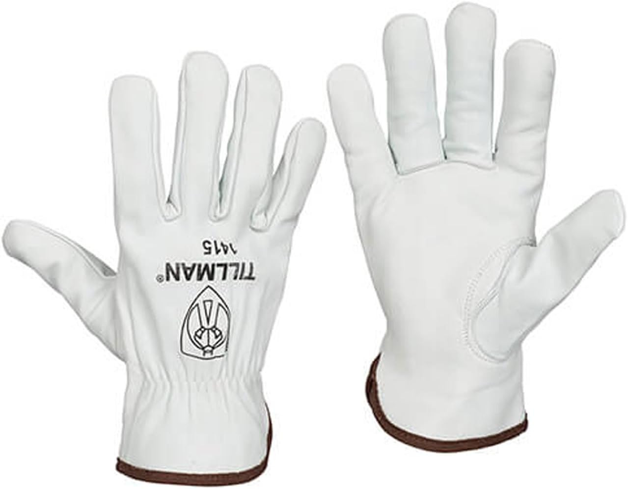 1415 Unlined Top Grain Goatskin Drivers Gloves, Medium, White