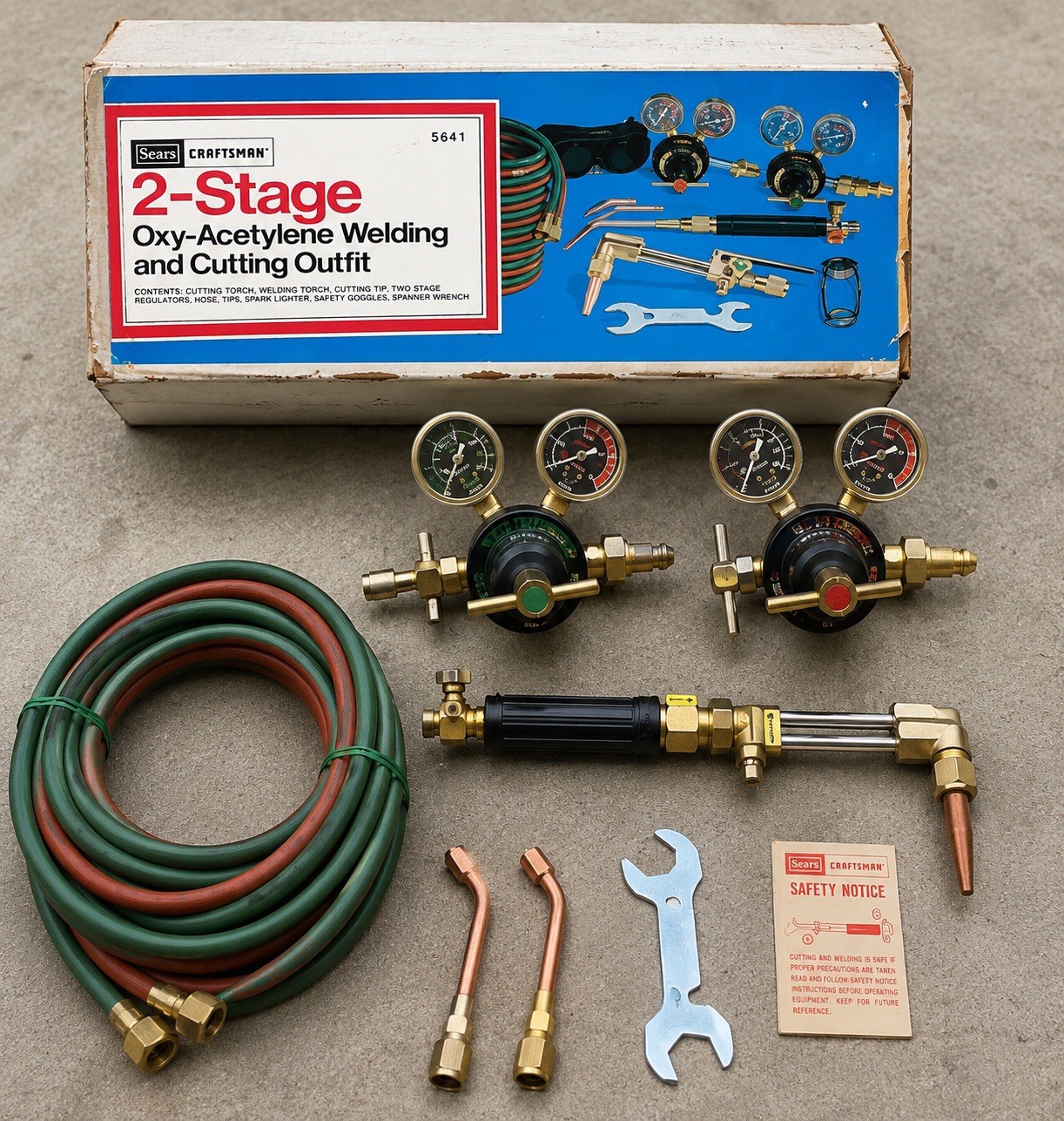 Craftsman Oxy Acetylene Torch Kit 2-Stage Welding Cutting Set w/ Regulators