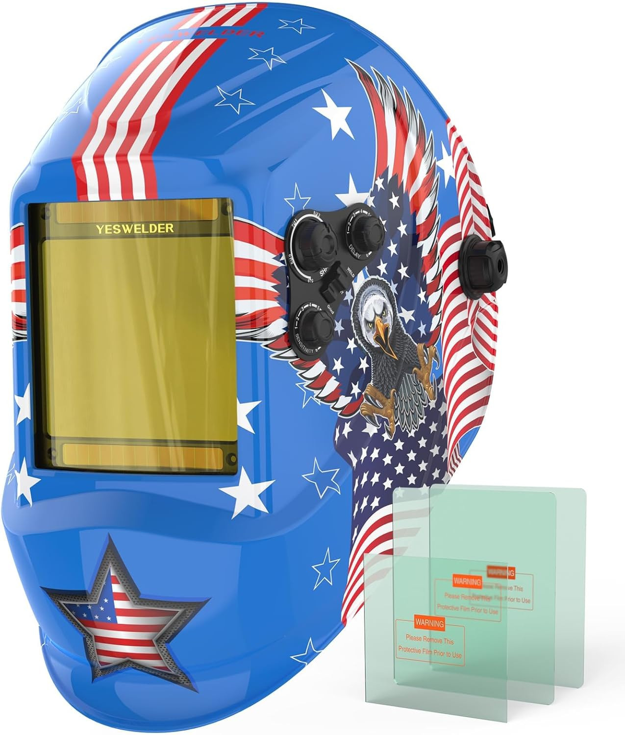Auto Darkening Welding Helmet, Large View, LYG-M800H-B | 1/1/1/1 True Color, 4 A