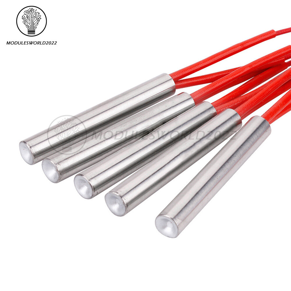 1X Mold Stainless Steel Single Head Heating Tube Element 6-10mm AC 220V 100-200W