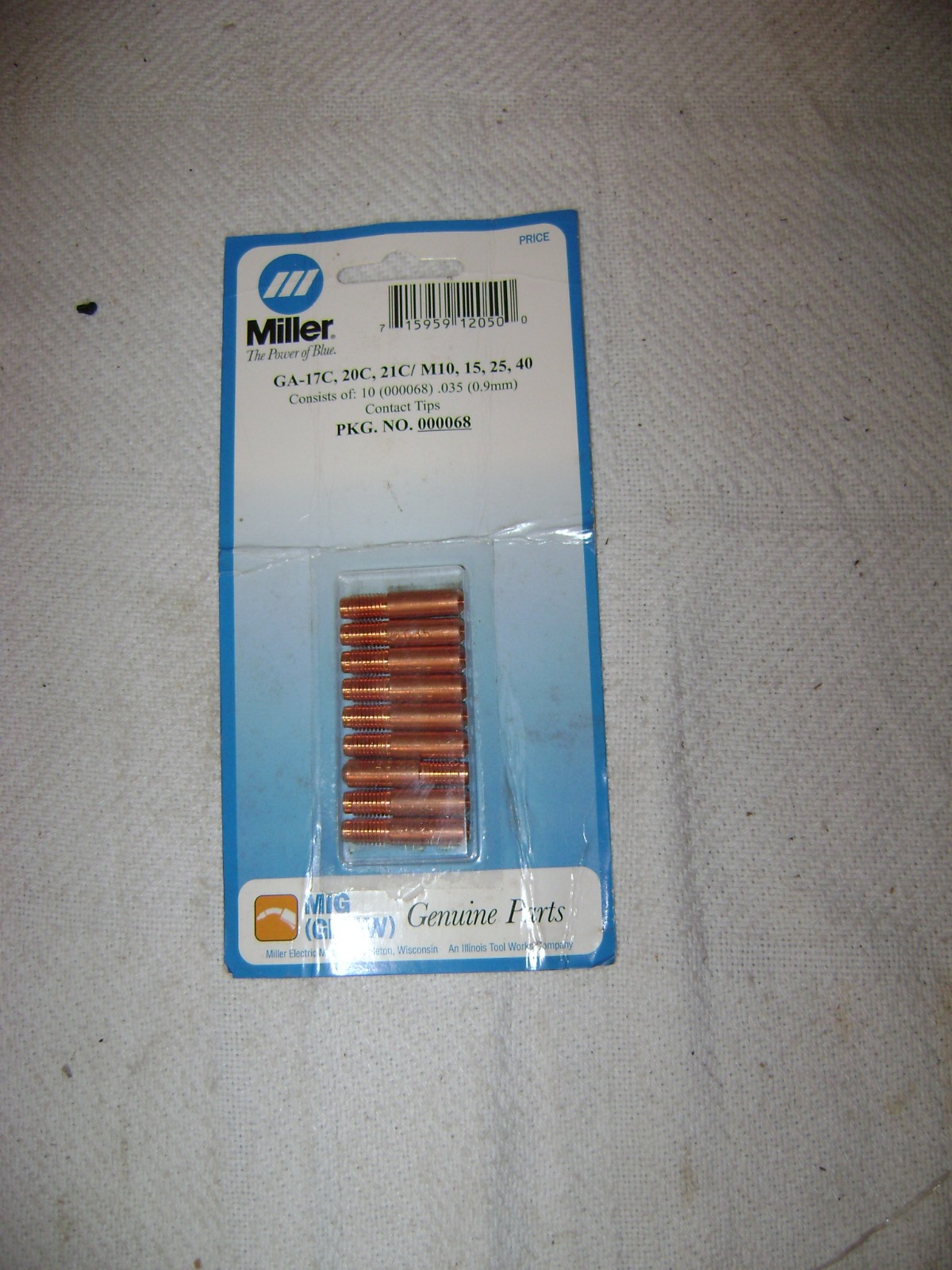Miller Genuine 000068 Mig Welding Contact Tip .035″ 9 pack