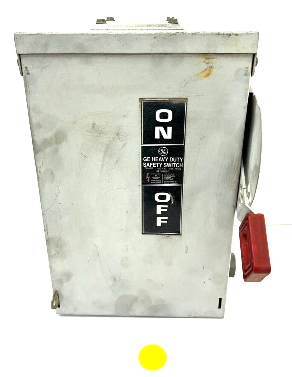 GENERAL ELECTRIC 266212-D SAFETY SWITCH HEAVY DUTY 30 HP 30AMPS