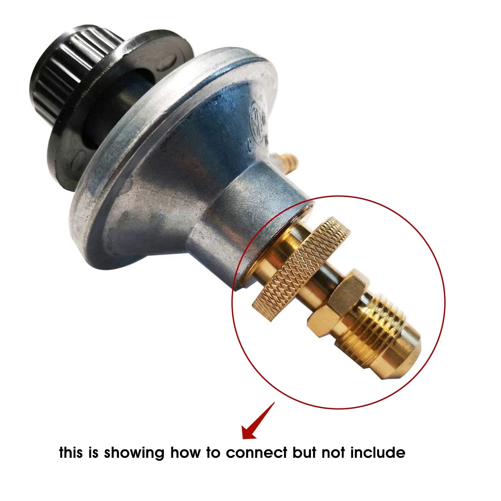 Adjustable 1LB Propane Regulator with M12 x 1.5 Male Adapter for Camping Grill