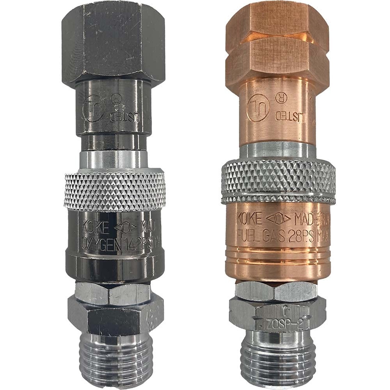 Koike Oxy-Fuel Quick Connect Torch To Hose Coupler Set, Safe Fuel/O… Fast Ship