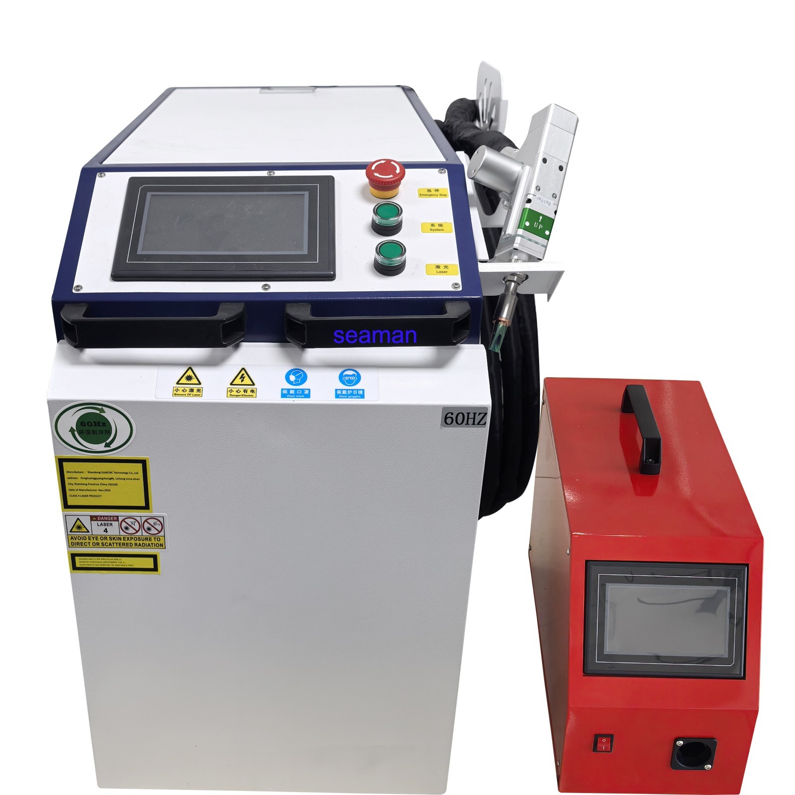 US 6000W Raycus Laser Welding Cleaning Machine Double Wobble Rust Removal 4 IN 1