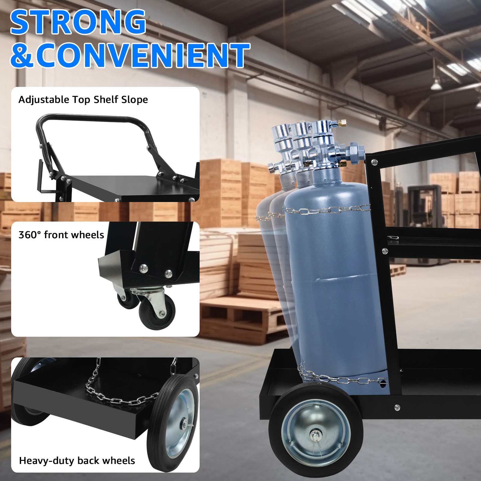 Heavy Duty Welding Cart 4 Drawers Welder Cart & Cabinet 1000LBS Loading