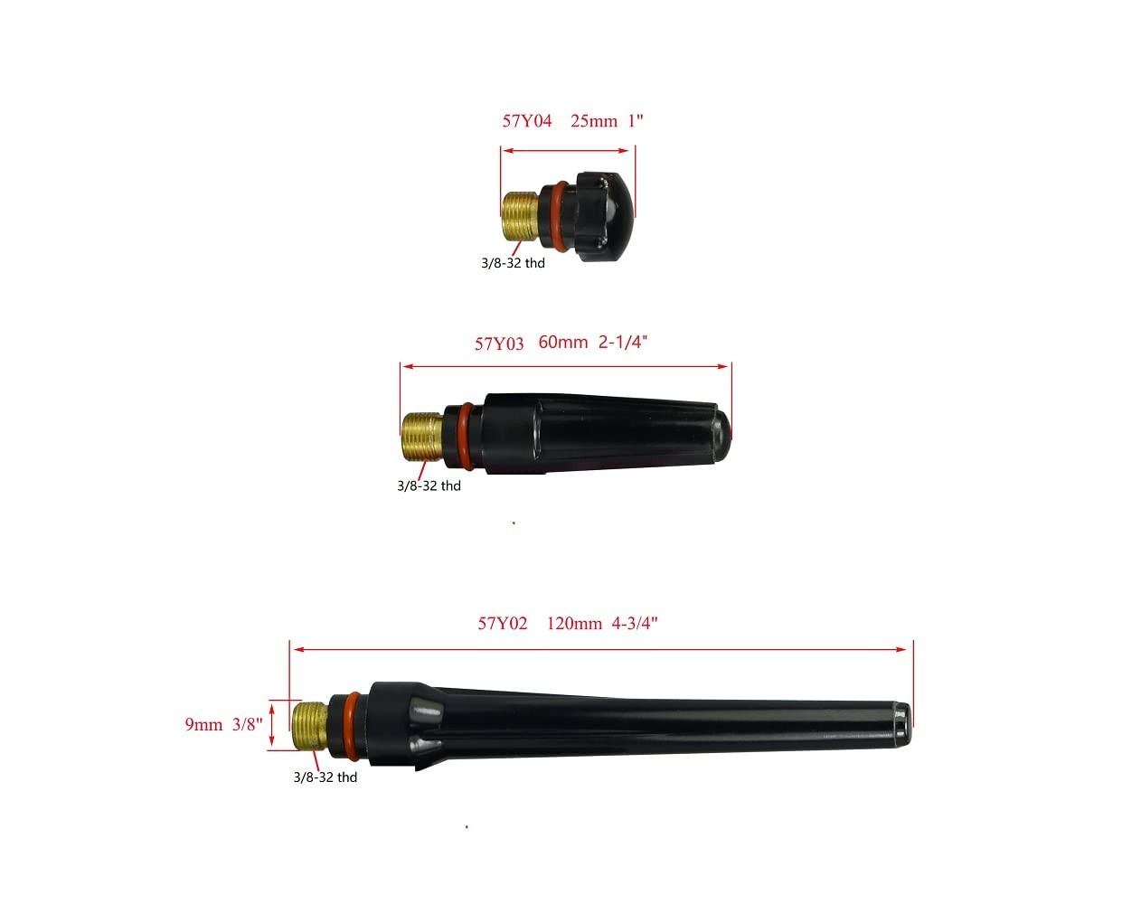 WP-17F SR-17F TIG Welding Torch Complete Flexible Head Euro Style 150Amp Air-…