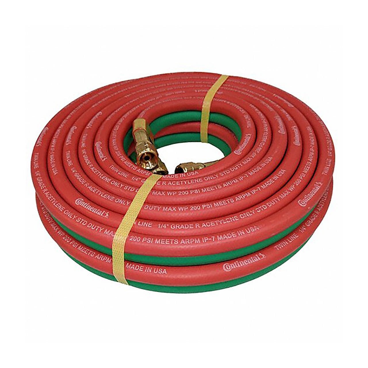 100′ x 1/4″ Twin Torch Hose Oxygen Acetylene Grade R (Made in USA)