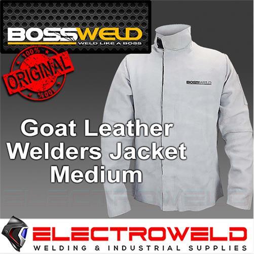 Bossweld Welding Jacket Leather Heat Flame Resistant Proof M L XL XXL 700003L