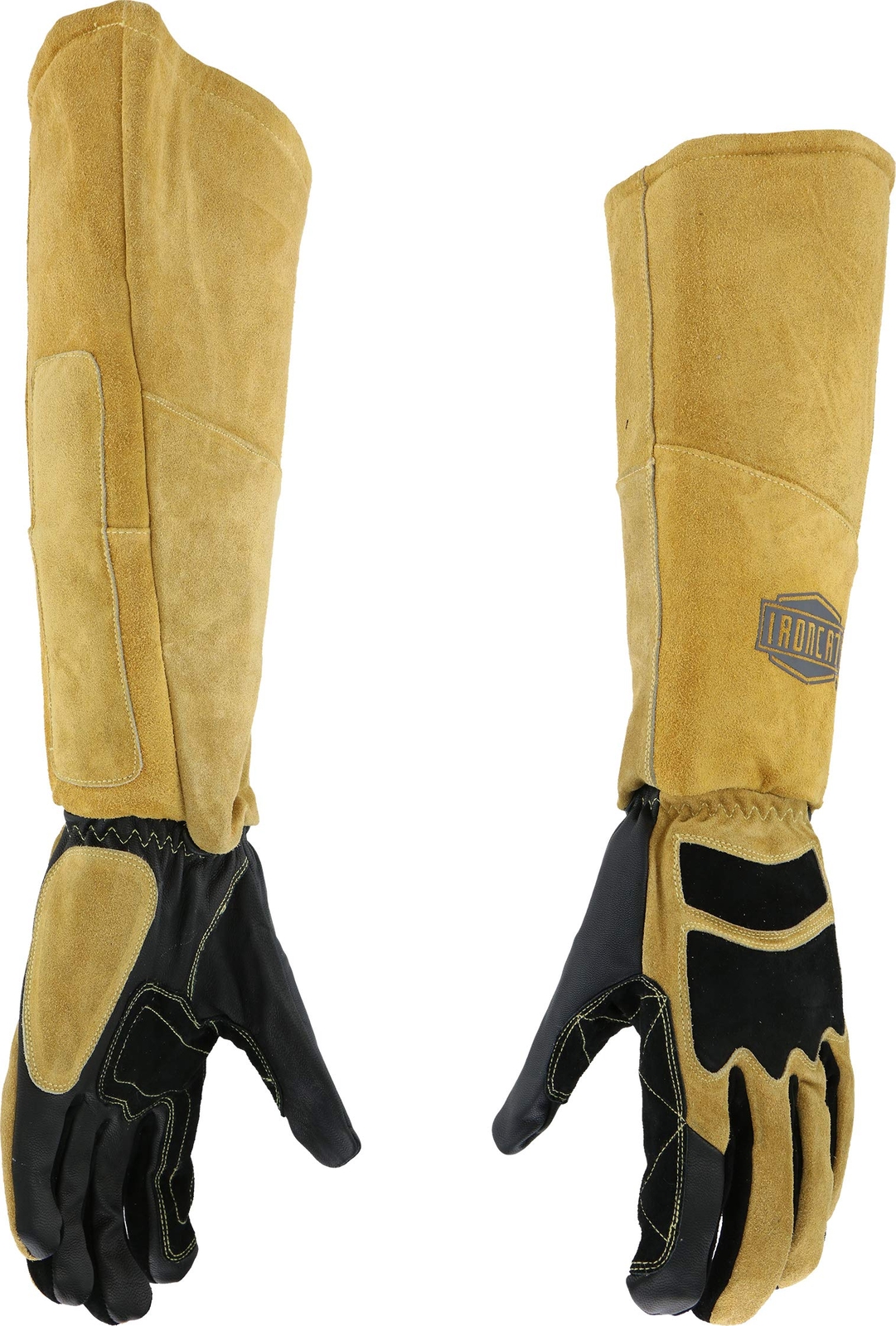 IRONCAT 9070LHO Goat and Cow Stick Welding Glove -Medium, Pre-Curved Fingers,