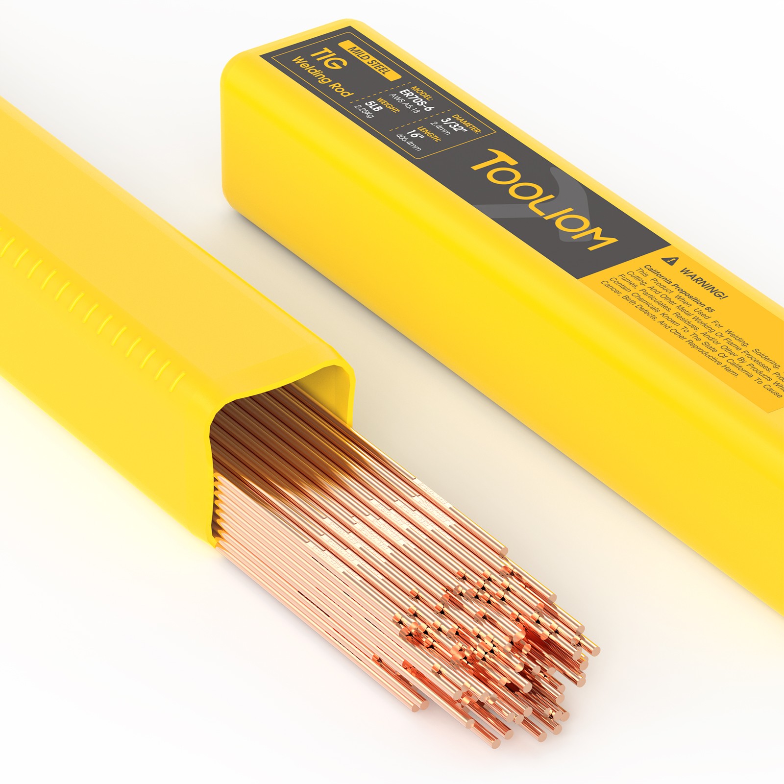 TOOLIOM Mild Steel TIG Welding Rod ER70S-6 Rod 3/32″ x 16″ 5LB Welding Wire