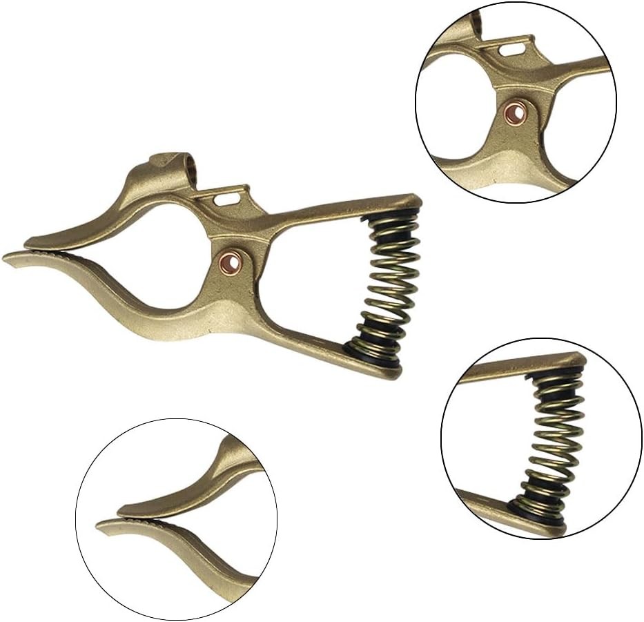 300 Amp T-Style Welding Ground Clamp Heavy Duty Brass Copper for Arc Welder