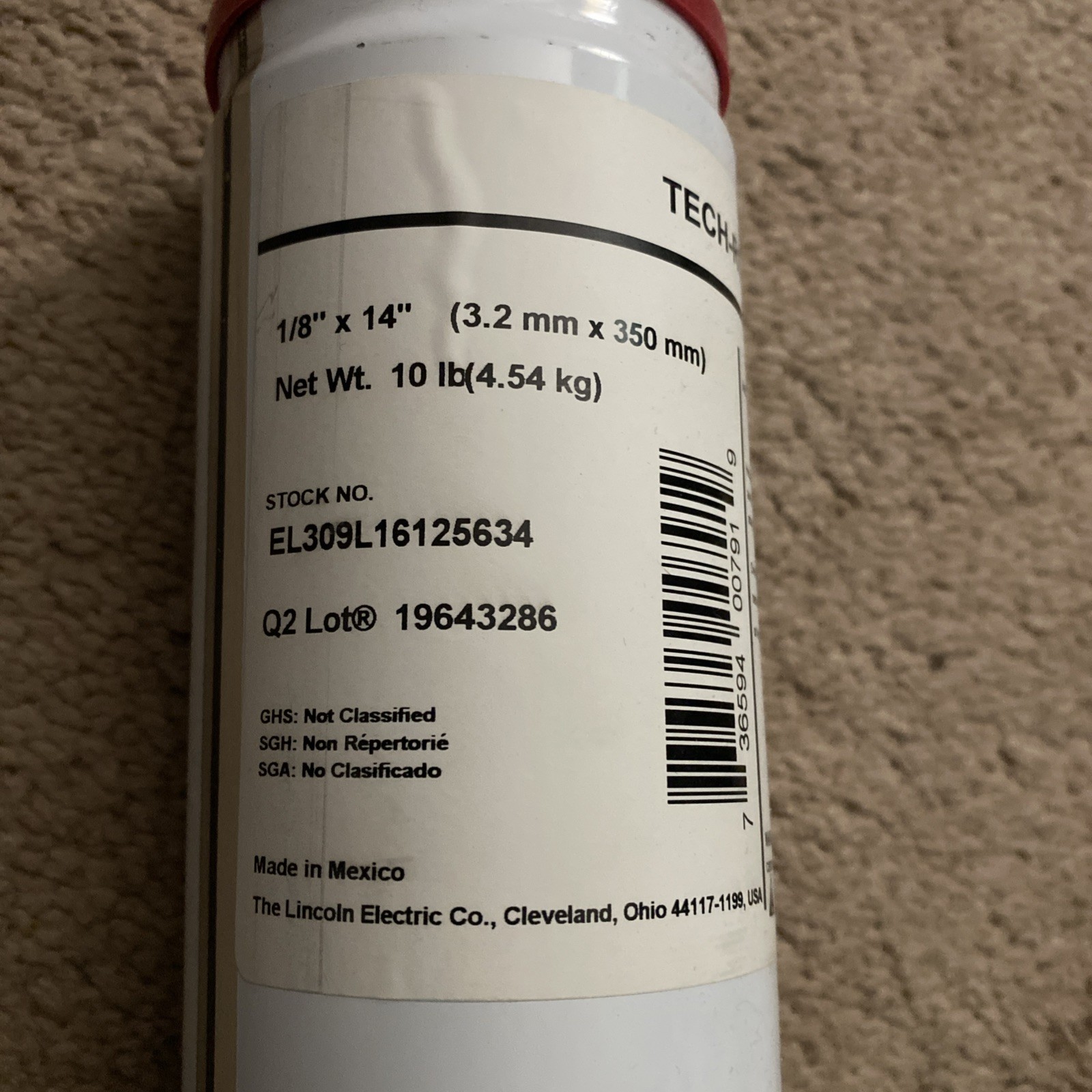 LINCOLN ELECTRIC 309/309L-16 1/8″ EL309L16125634 Stainless Electrode 10lbs