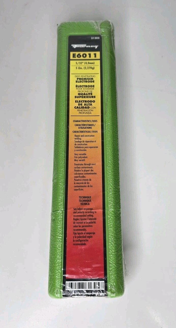 Forney 5/32 in. D X 14.6 in. L E6011 Mild Steel Welding Rods 60000 psi 5 lb