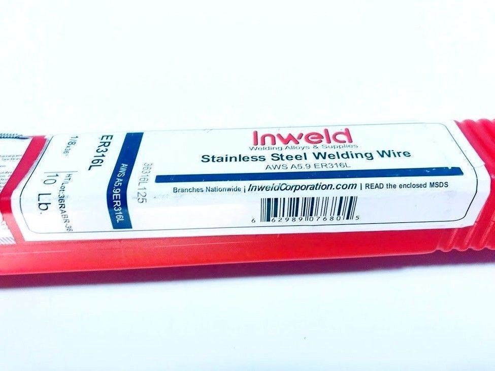 Inweld 1/8″ X 36″ Stainless Steel Welding Wire AWS A5.9 10lbs ER316L