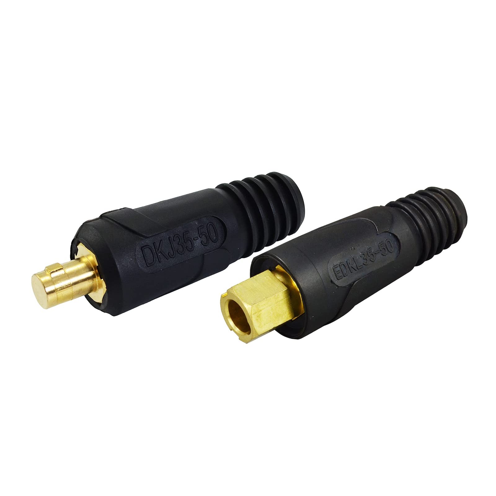RIVERWELD TIG Welding Cable Panel Connector Plug & Socket Set 35-50mm, Black