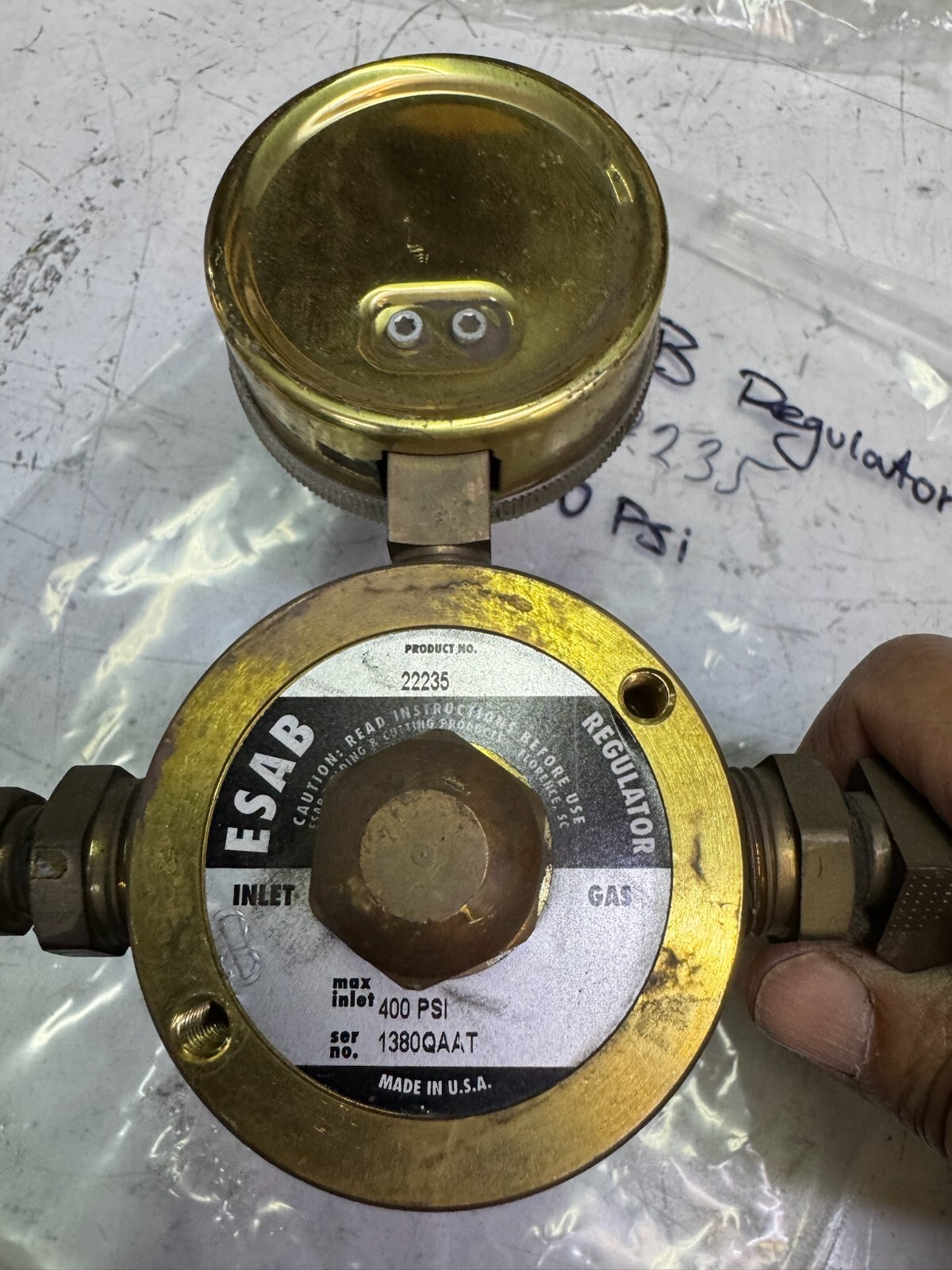 22235 Regulator 0-400 psi- Used Tested | ESAB Plasma Part