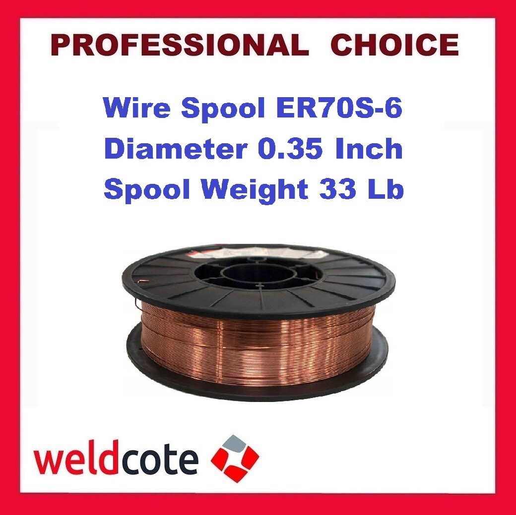 ER70S-6 Mild Steel MIG Copper Coated Welding Wire .035″ (0.9 mm)- 33 Lb Roll